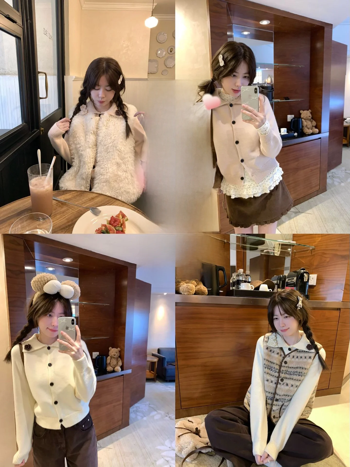 

PtonUmi Handmade Flower Sweater Jaet Women's Loose Knitted Open Cardigan Autumn Winter Lazy Sle 3D Decorated Long Sve ...