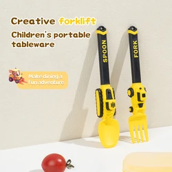 FUN Begins Baby Utensils Spoon Fork Set Kids Racing Cartoon Design Cutlery For Children Tableware Babies Training Feeding