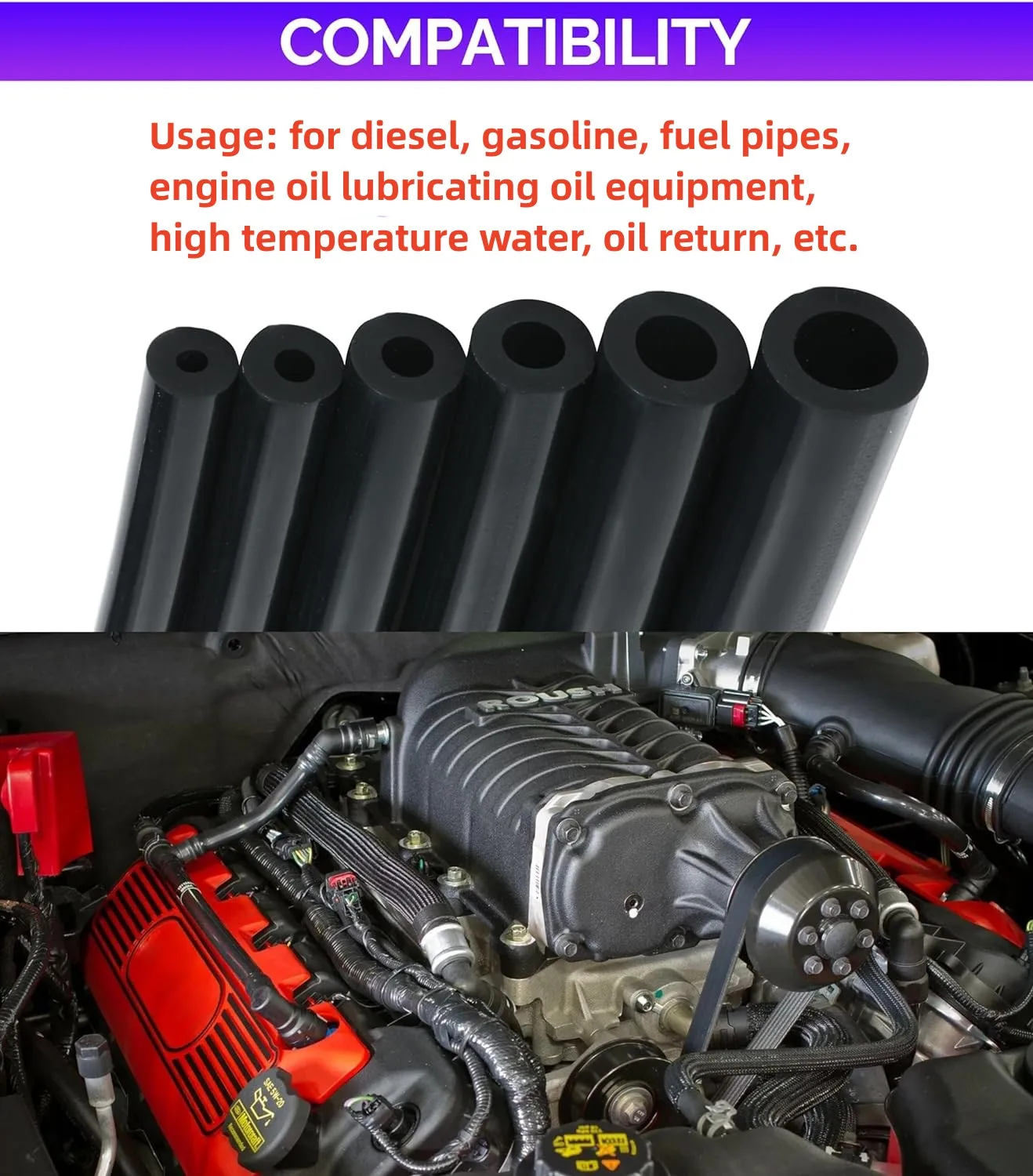 Tubo de combustível de resina de camada dupla, 1m, preto, azul, núcleo id 6 ~ 25mm, resistente a óleo, tubulação de acampamento, mangueira de gasolina, tubulação diesel