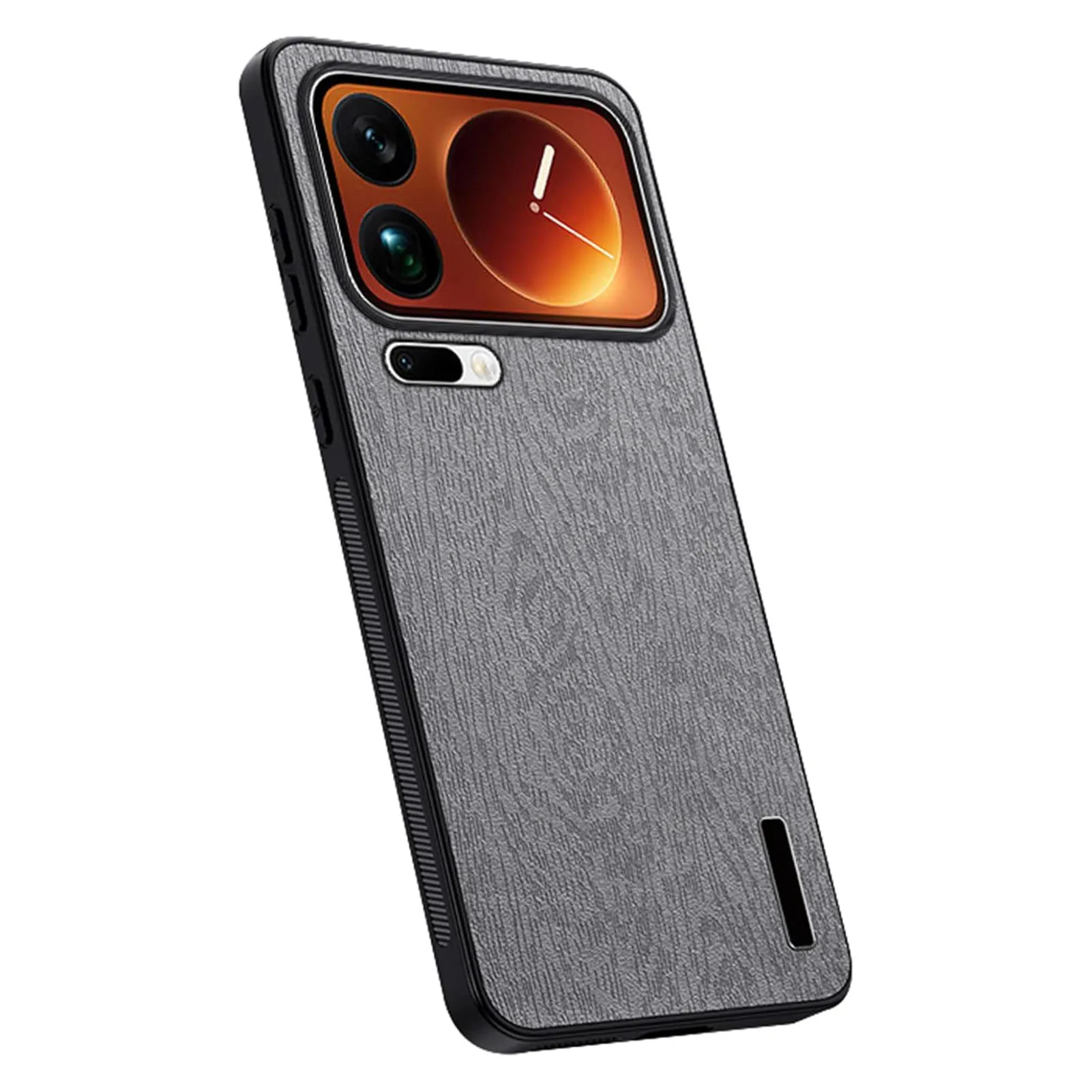 

Тонкий чехол для Xiaomi 17 Pro Max/17 Pro/17 из кожи с текстурой дерева и защитой от отпечатков пальцев, с мягкими краями и защитой от падений