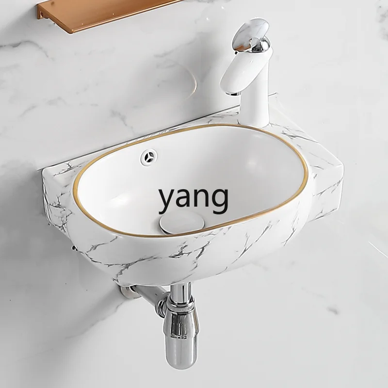 LMM small size wall-mounted wash basin, bathroom wash table, balcony ceramic wash basin