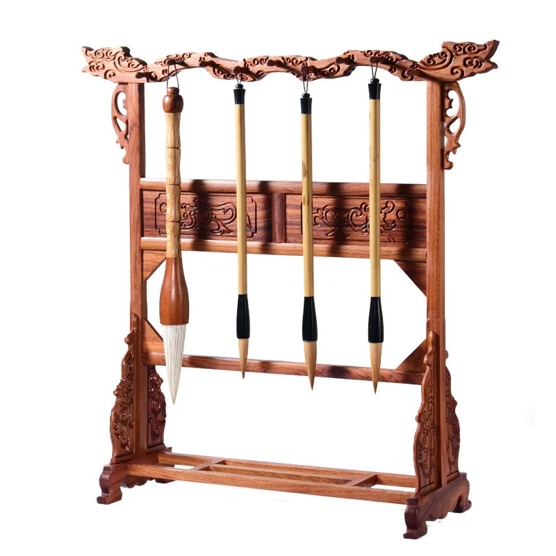 Brush Hanging Pen Holder Pen Hanging Mahogany Pen Shelving Creative Calligraphy Room Four Treasures