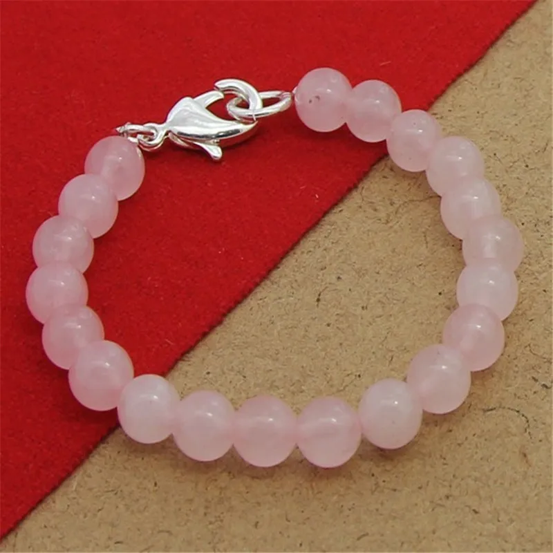 

Лидер продаж, браслет из стерлингового серебра 925 пробы с розовым жемчугом, модные ювелирные аксессуары для женщин и мужчин, ювелирные изделия, подарки для свадебной вечеринки