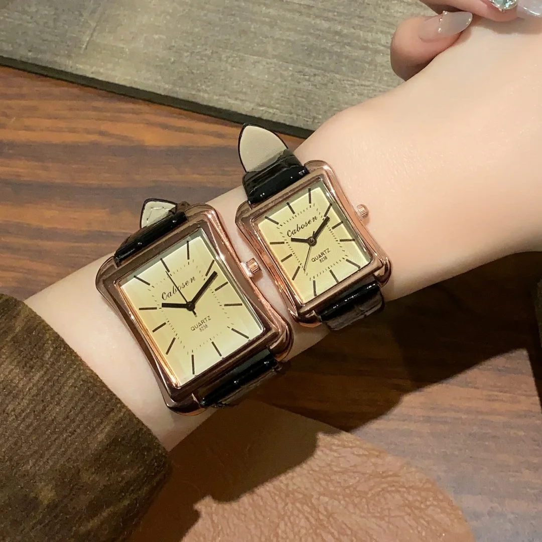 คู่นาฬิกาควอตซ์ธุรกิจผู้หญิงผู้ชาย Analog นาฬิกาข้อมือหนัง Band นาฬิกาสุภาพสตรี Relogio Masculino Reloj Mujer