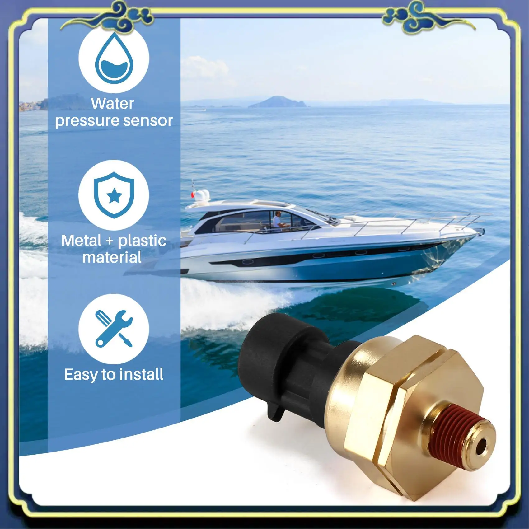 AU16-8M6000623 Water Pressure Sender Sensor Switch Fits For Mercruiser Quicksilver Marine