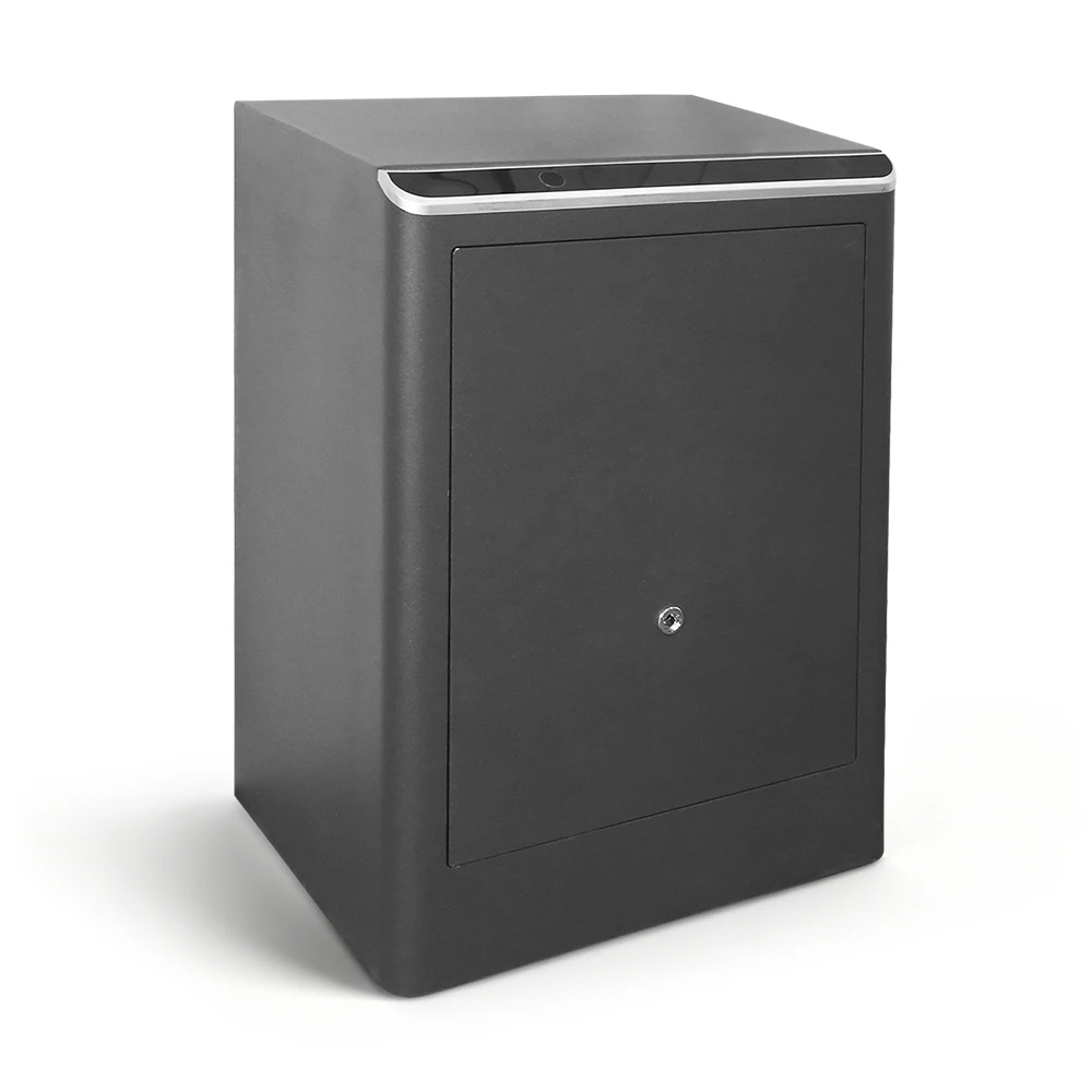 5mm Thick Door Safe Box Acrylic Smart Panel High Gloss Paint Safe with Key Lock Hidden Bottom Compartment