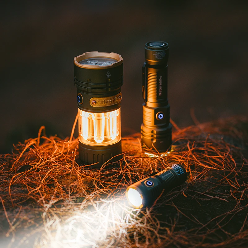 Naturehike Flashlight Outdoor Portable Bright Lamp Lightweight Camping Equipment Aluminum Material Long Endurance TypeC Charge