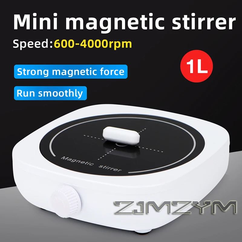 Magnetrührer Mini Lab Rührmischer Tragbare Rührplatte mit Rührstab 1L 600-4000 für Labor EU-Stecker