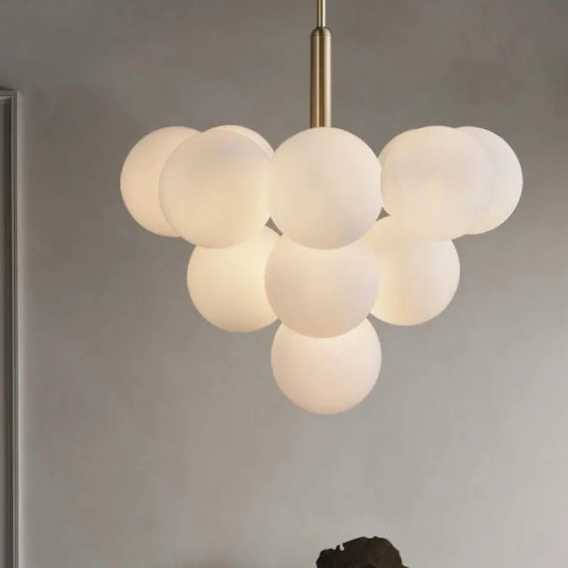 Imagem -03 - Nordic Modern Balloon Chandelier For Bedroom Living Room Glass Restaurant Kitchen Led Hanging Light Fixture Indoor Lighting Bubbles