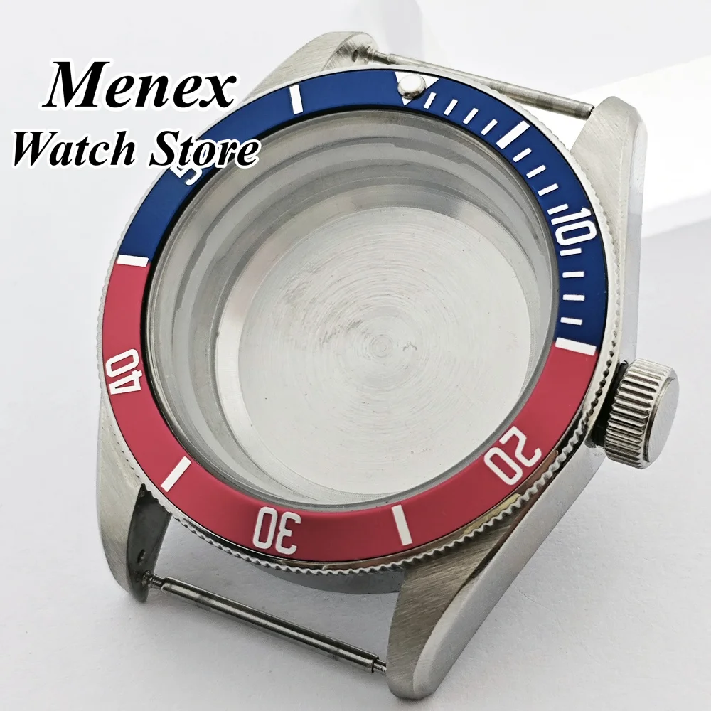 41mm Silver Stainless Steel Watch Case NH35 Movement Compatible with NH36 ETA2824 2836 Miyota82-DG Watch Accessories Parts