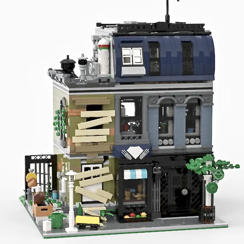 

NEW 2807PCSMOCJewelry Store and Hideout Modular Building Street View Valentine's Day Gift DIY Toy Building Blocks Birthday Gift