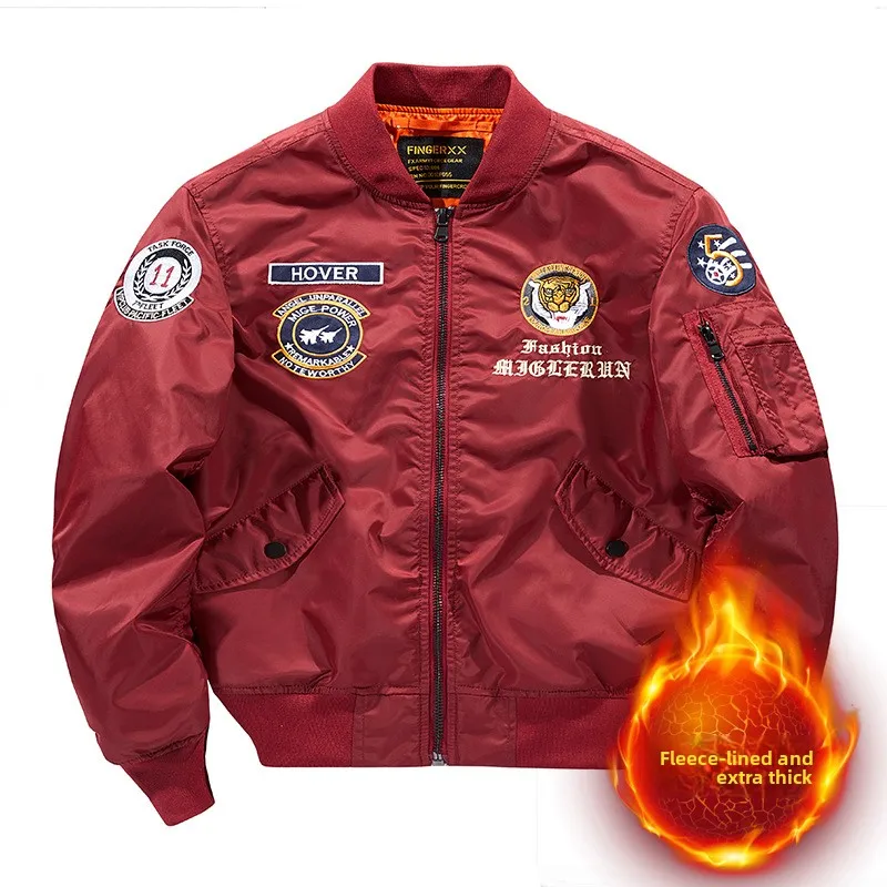 Thick Warm Men's jackets Pilot Winter Down Jacket Coat Parkas Motorcycle Ma-1 Aviator Male Baseball Bomber Padded Jackets HXY284