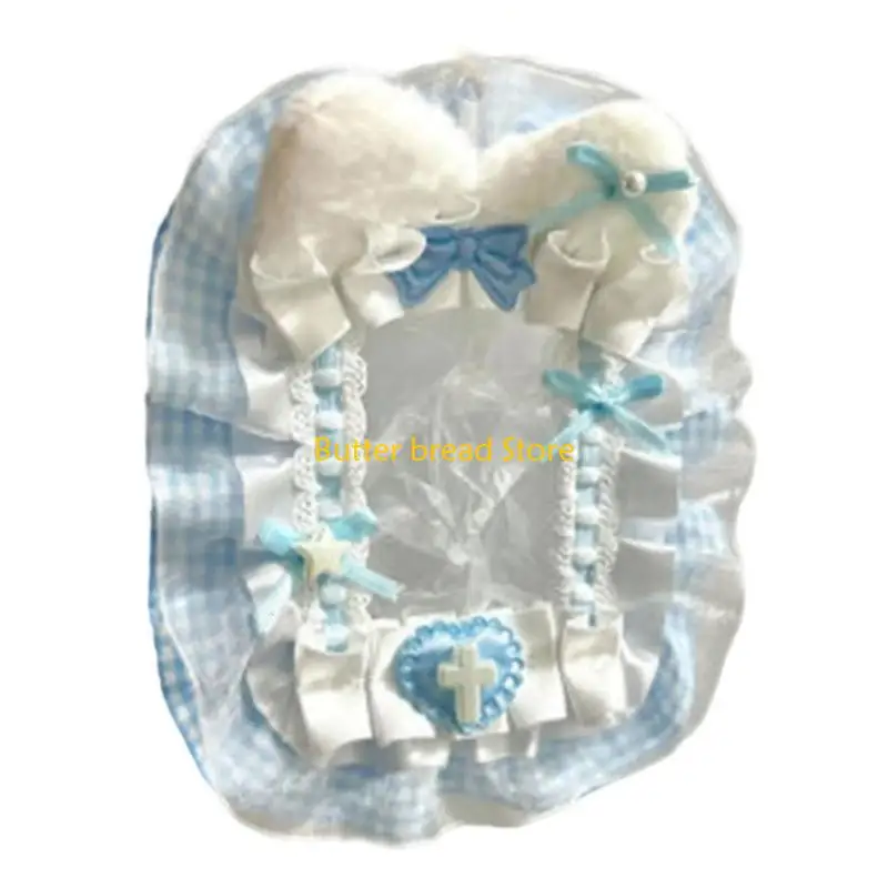 W89C Bows Photocard Case Lovely Bus Card Protector Sweet Photocard Holder for Girl