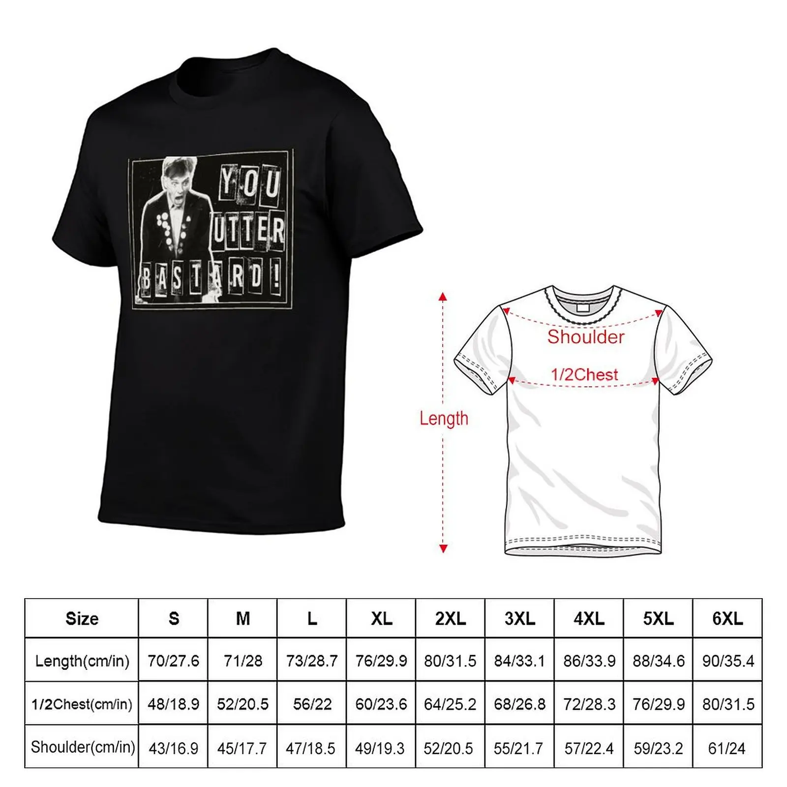 You Utter Bastard - The Young Ones Rick Fan Art T-Shirt Casual Holiday Short Sleeve Tee
