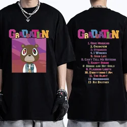 Kanye West Graduation fashion Graphics T - shirt Men Women 90 s Hip Hop streetwear 100% Cotton Oversized Short Sleeve Unisex Tee