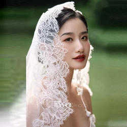 Bridal Veils 3m Luxurious White Ivory Cathedral Long Voile Mariage Lace Wedding Veil Tulle Bride Accessories