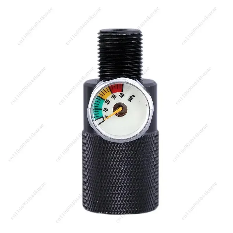 40MPa Inflation Adapter with Pressure Gauge, Luminous Display, 8mm Quick Connect Male Connector for High Pressure Inflation