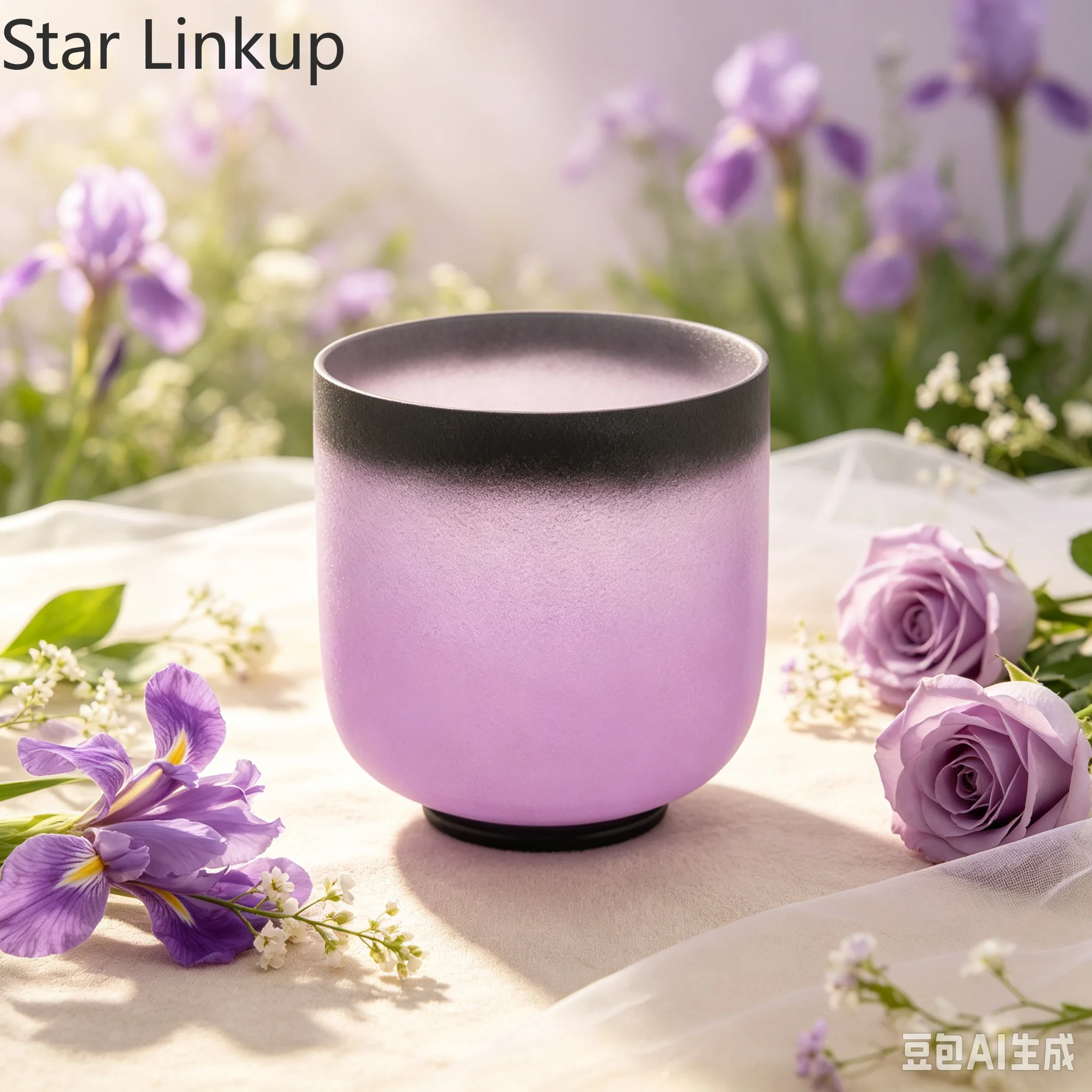 Star Linkup 7 Inch Tinted Quartz Crystal Singing Bowl, Support 432Hz & 440Hz Two Standard Frequencies for Chakra Energy Balancing, Matching Rubber Mallets and Anti-slip O-rings Provided