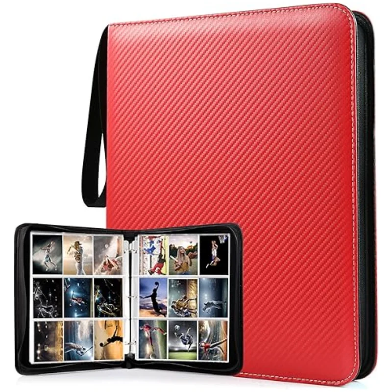 900 Fächer Kartenordner mit Reißverschluss, Doppelseitige Taschen Kartenhalter Tragbare Kartenhülle für TCG, Sportkarten, Spielkarten