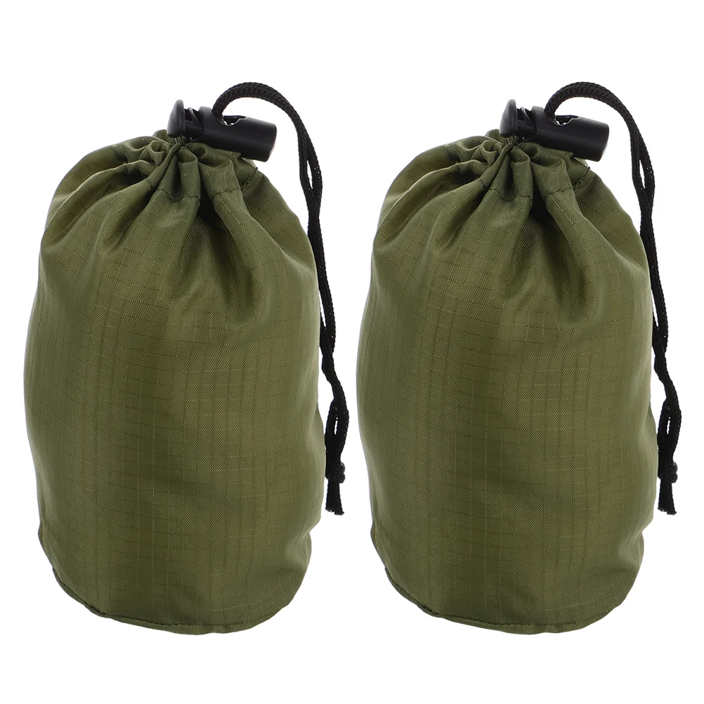 2 Pcs Outdoor Raincoat Storage Bag Convenient Portable Pouch Bags Hike Nylon Compact Travel