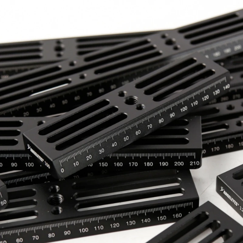 Angeleyes 360mm comprimento 360x6.5mm placa de cauda de andorinha em forma de barra pode através de parafusos m6 1/4 polegadas cor preta e vermelha