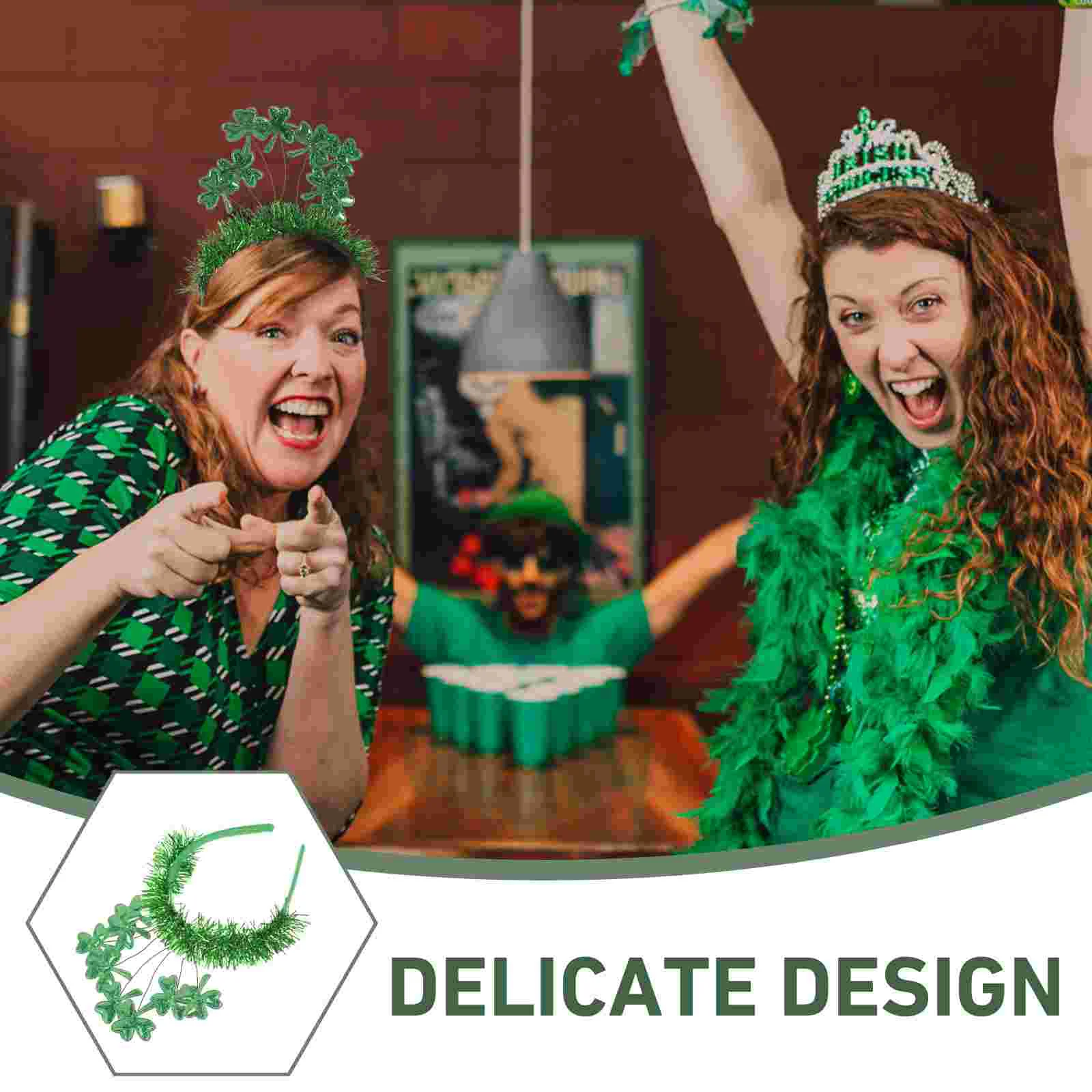 Accesorios para el cabello para camisa del día de San Patricio, diadema de trébol para fiesta de mujer