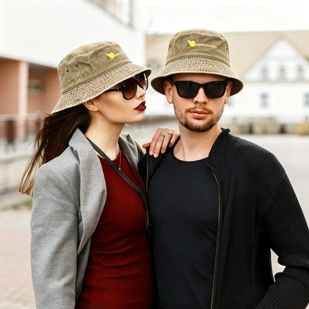 This Unisex Bucket Hat, Featuring a Lemon Print, Is Perfect for Everyday Wear, Summer Outdoor Trips, Camping, And Party Decorati