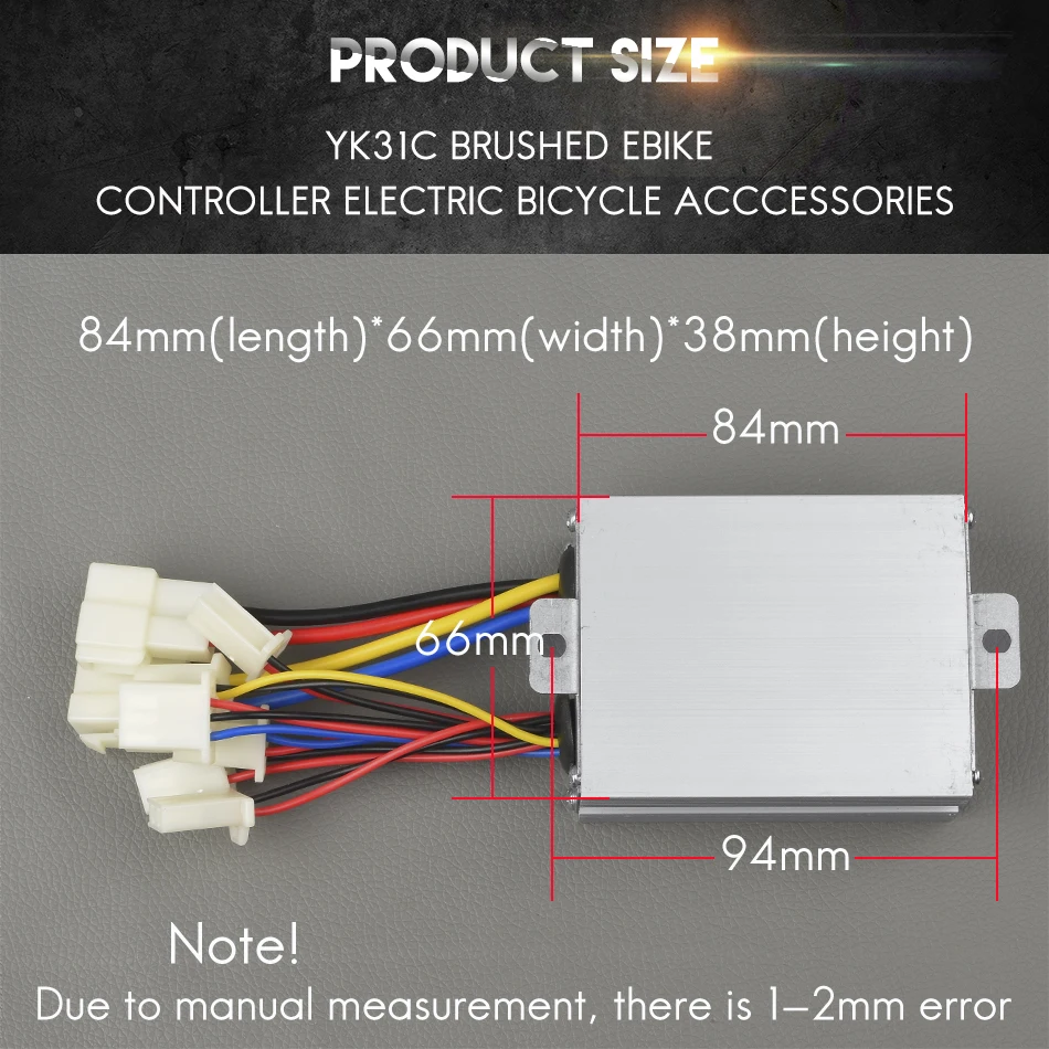 12V 24V 36V 48V 250W 350W 500W 1000W DC Electric Bike Motor Brushed Controller Box for Electric Bicycle Scooter Controller YK31C