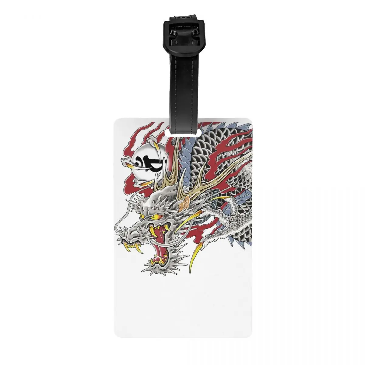 Kazuma-Etiquetas de Bagagem Personalizadas, Estilo Japonês Asiático, Tatuagem Dragão, Privacy Cover, ID Card, Etiquetas de Bagagem, Kiryu