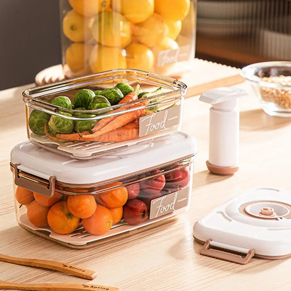 Vacuum Seal Food Containers Reusable Vacuum Storage Containers Vacuum Storage Food Containers Crisper for Leak-proof for Food