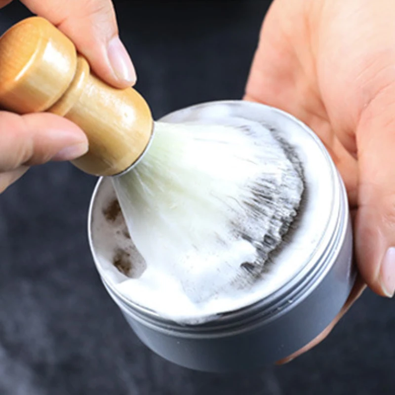 صابون حلاقة اللحية للرجال مصنوع يدويًا بنسيج ناعم يحافظ على الوجه كريم حلاقة رغوي عضوي طازجًا ونظيفًا للرجال #4