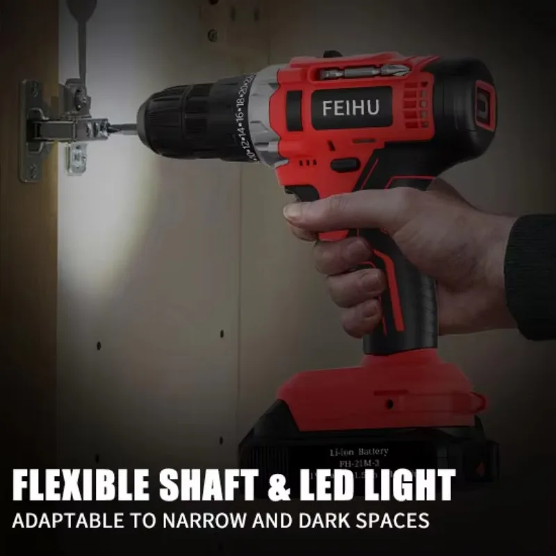 Novo portátil durável furadeira sem fio com bateria combo kit de ferramentas elétricas sem fio brocas 108 pçs conjunto de ferramentas furadeira sem fio