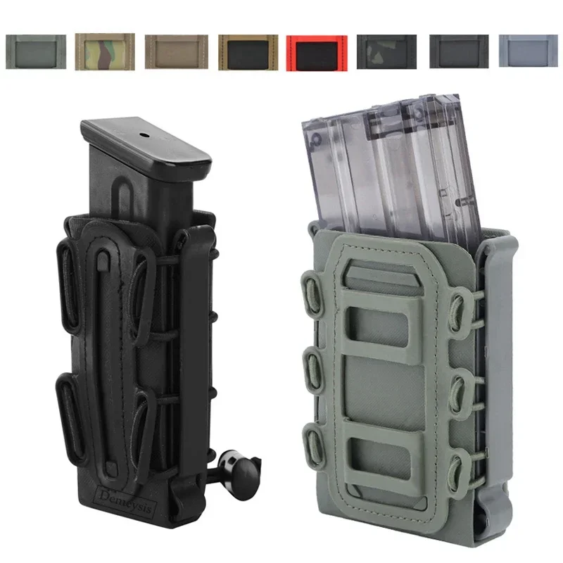 5.56mm 7.62mm Fast Mag Pouch Tactical Magazine Pouch 9mm Molle Belt Clip Fast Attach Carrier Soft Shell Rifle Mag Carrier