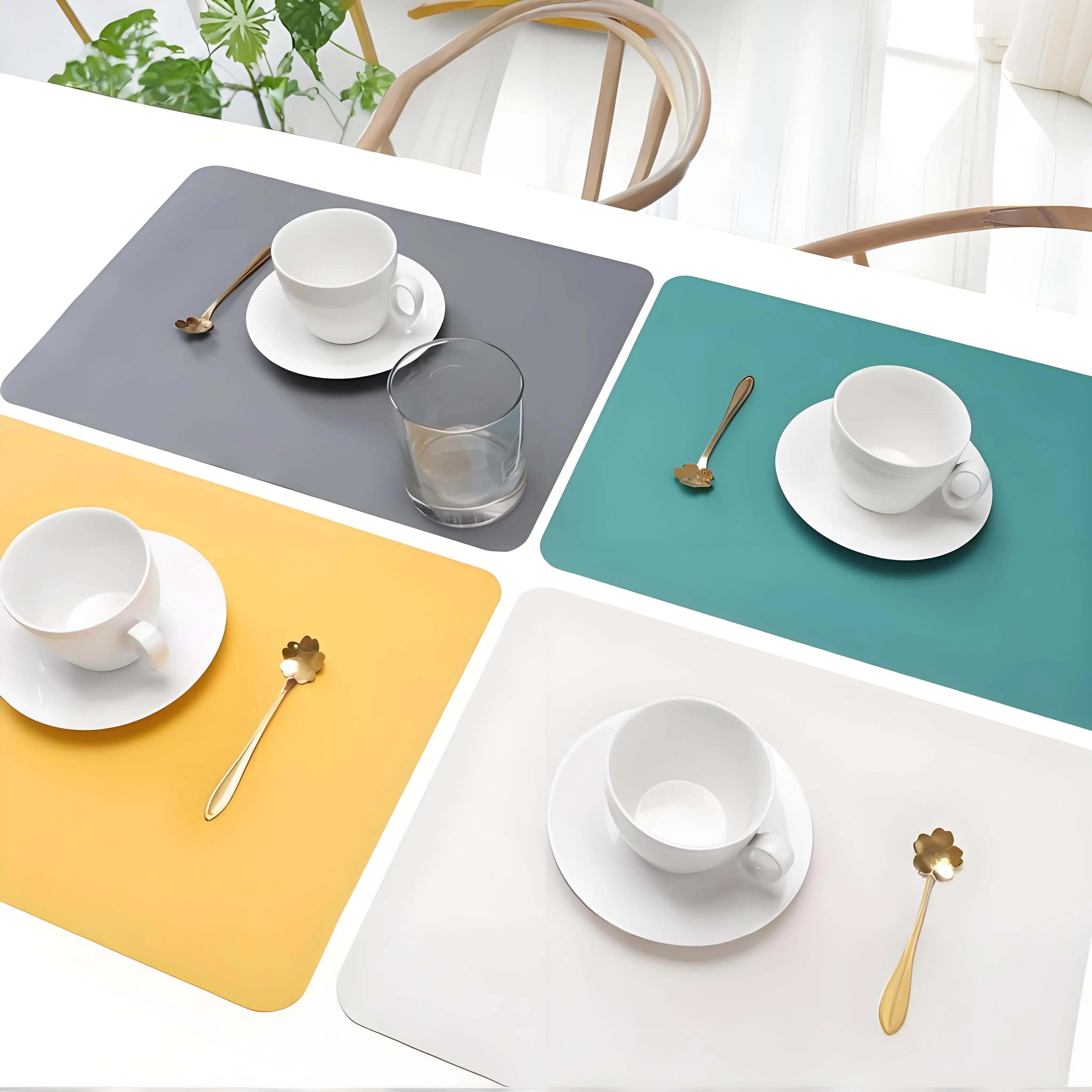 

NEW Molandi color Silicone Waterproof Placemat Table Mat Heat Insulation Anti-skidding Washable Durable For Kitchen Dining