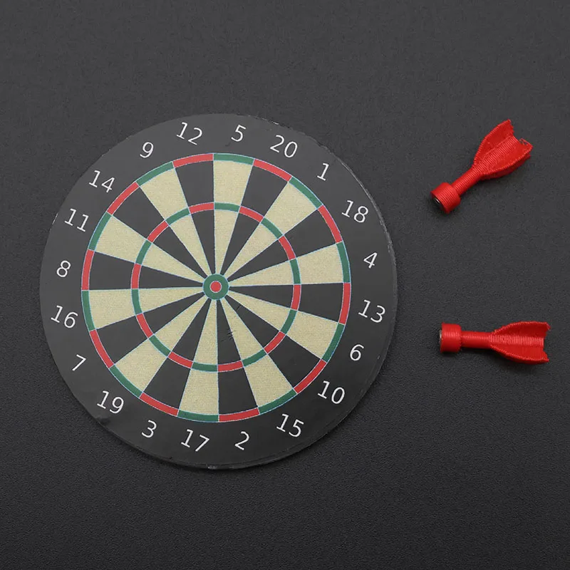 Dart Set Doll House with adhesive Home Decor Accessories Mini Dollhouse Dart Board Darts Pretend Play Game Cute Accessories