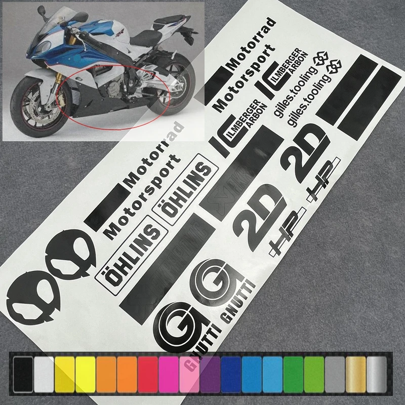 Motorcycle Sponsor Replica Decals Fairing Belly Pan Stickers Letters Emblem for BMW S1000RR 15-18 HP4 2015 2016 2017 2018