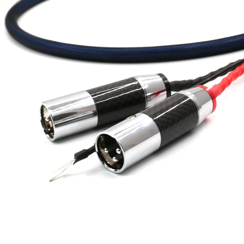 Viborg LC802 99.99% cobre banhado a prata 5N OFC Tonearm cabo com 5 pinos para conector macho XLR