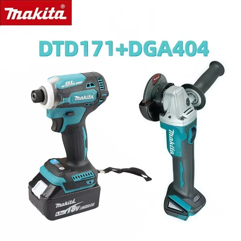 

Набор инструментов Makita 18V: ударный шуруповерт DTD171 и угловая шлифмашина DGA404 125 мм, электроинструменты для DIY и строительства