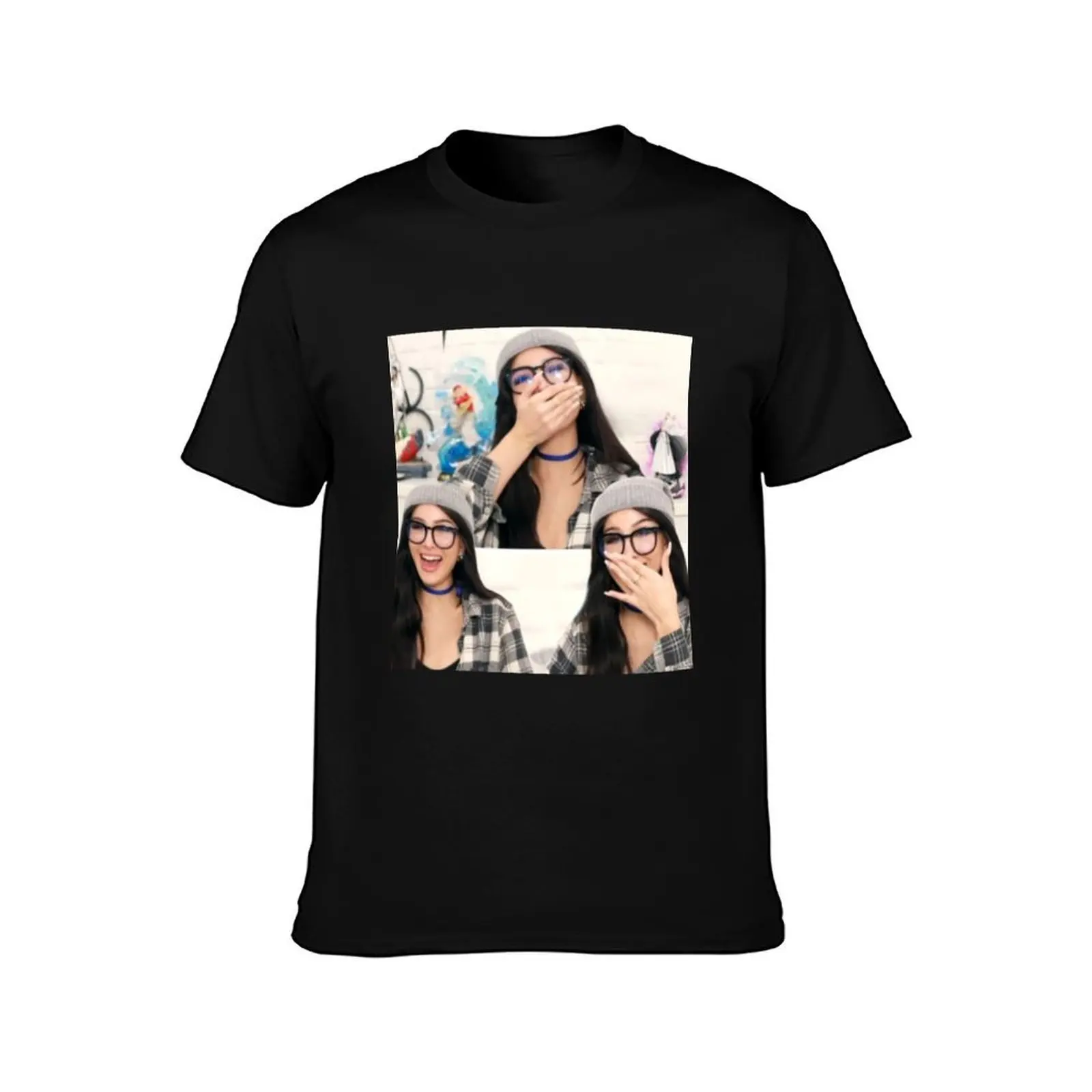 Sssniperwolf laughing collage T-Shirt Basic Short Sleeve Cotton Blend T-Shirt