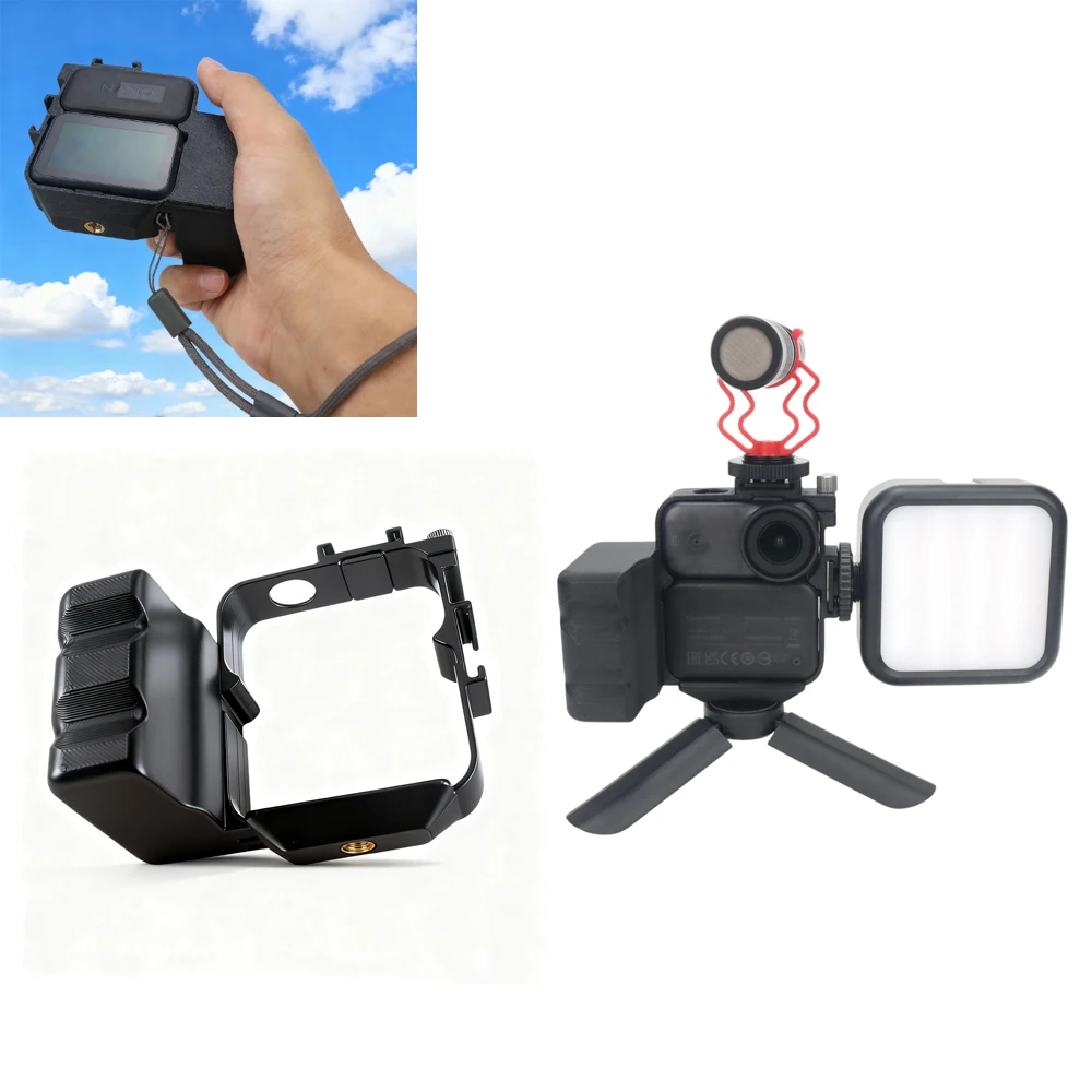 

Camera Handle Bracket for DJI Osmo Nano, Cam Shooting Selfie Hand Grip Holder Street Camera Bezel Mount Expansion Frame Adapter