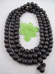 Big 14mm Tibetan Buddhism 108 Roast Peach Wood Prayer Bead Mala Necklace