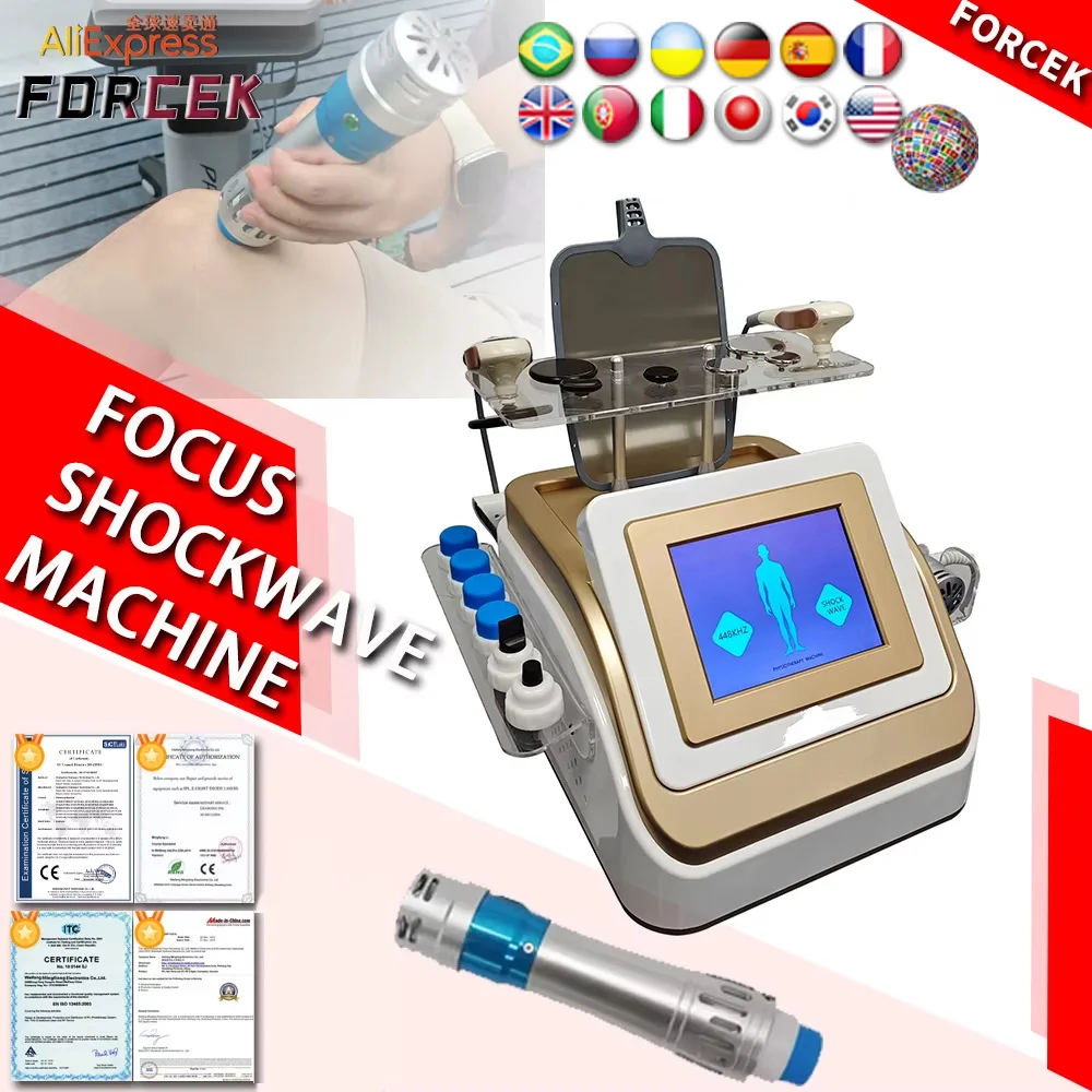 professional 2 in 1 portable focus shock wave therapy 448k tecar pain relief sport recovery body