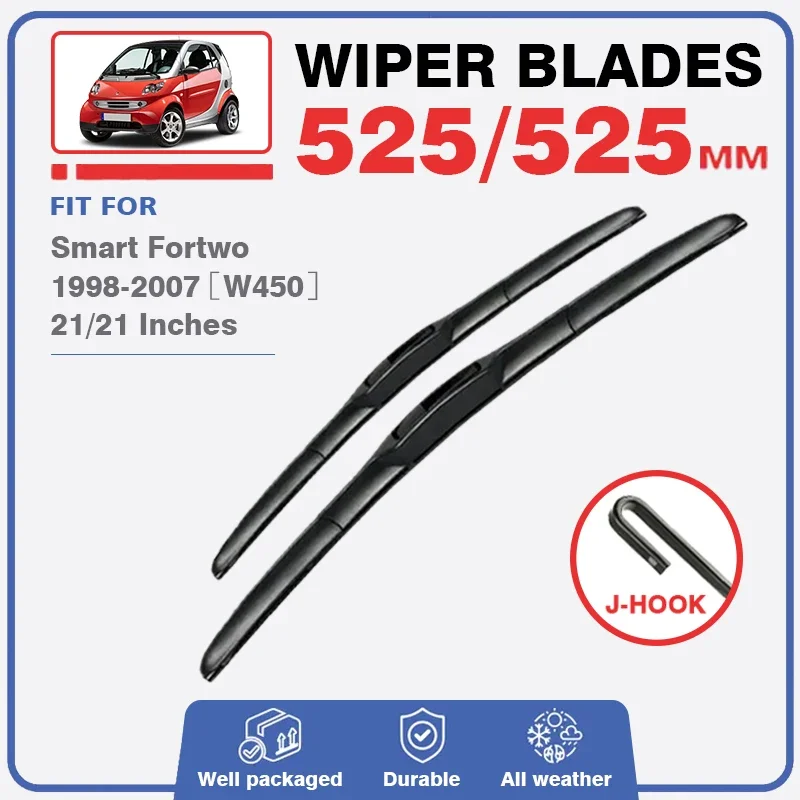 

Front Wiper Blades For Smart Fortwo 450 W450 1998 - 2007 Windshield Window Windscreen Car Accessories 2002 2005 2004 2006 2001