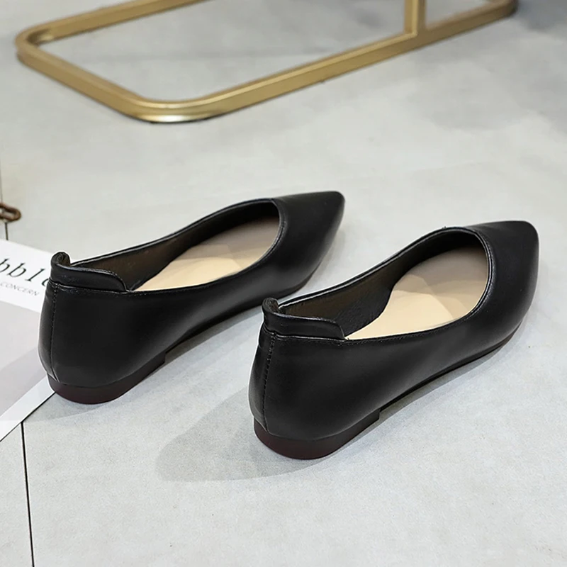 

Летняя обувь, женская мягкая черная обувь на плоской подошве, женская обувь-оксфорды, женское платье для медсестры 2025 года, новая удобная кожаная обувь для офиса и карьеры