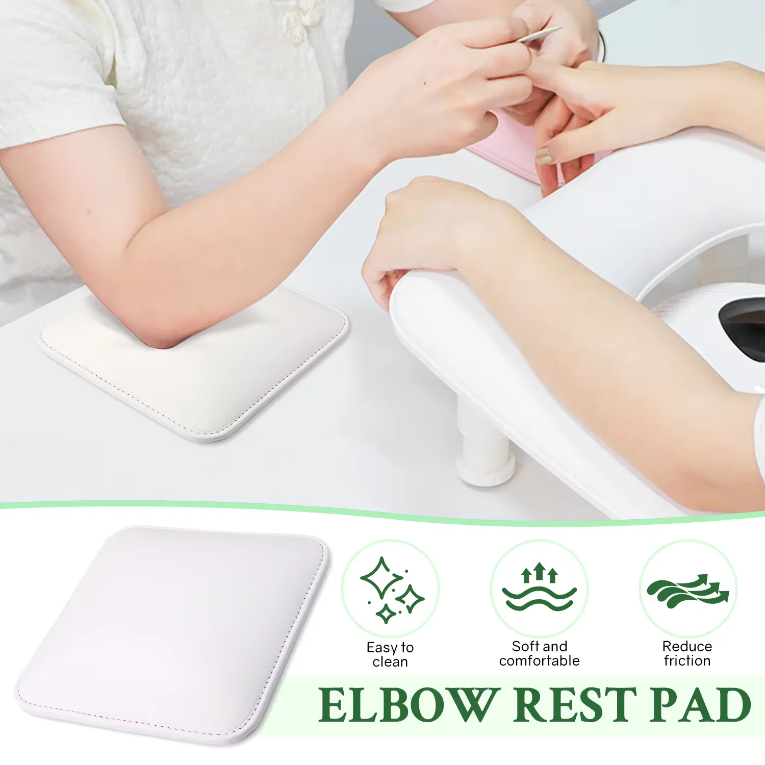 

Square Nail Arm Rest Microfiber Leather Professional Elbow Pad Non-Slip Nail Technician Nail Hand Pillow Cushion Salon Manicure