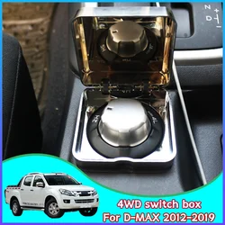 Chroem Color ABS Plastic 4WD Switch Cover For D-MAX For MU-X Protective Case Cover Sticker Car Accessory for D-Max Vehicle