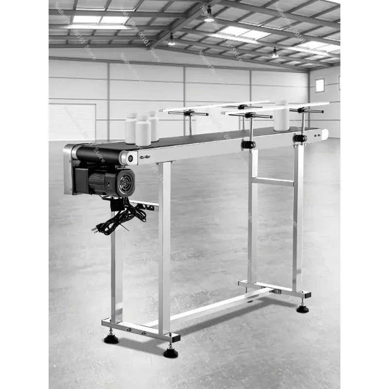 Well-Built Stainless Steel Belt Conveyor, PVC Conveying Strip Two-Way Transportation 30-120 r/min Speed Adjustable
