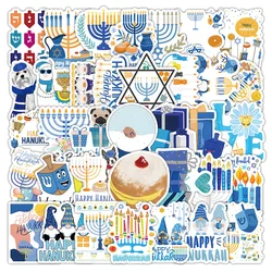 10/30/50PCS Hanukkah Chanukah Festival Sticker decorazione fai da te PVC impermeabile Skateboard Notebook Graffiti To