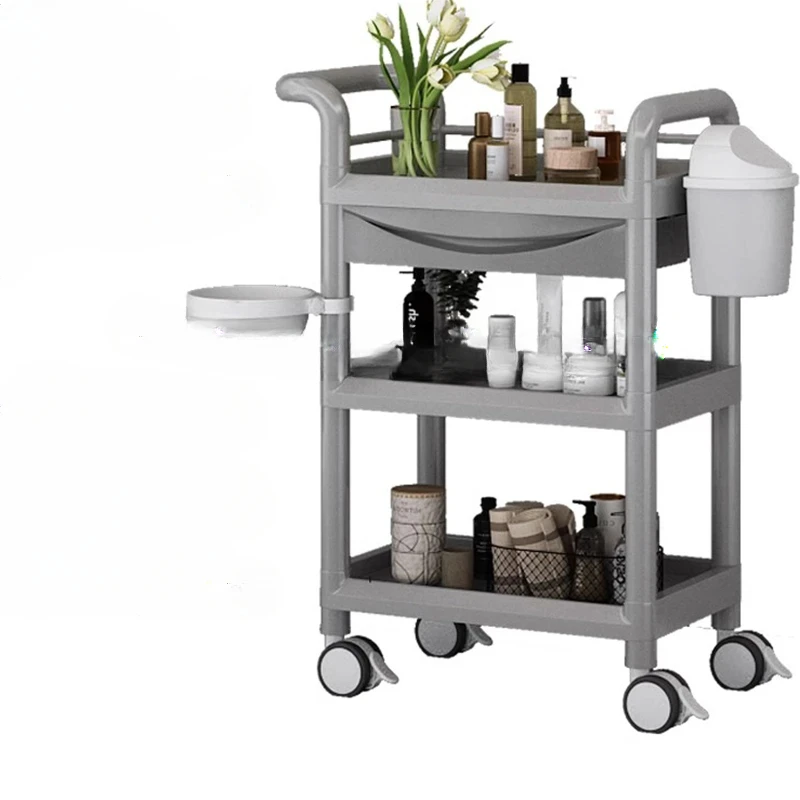 

Makeup Tool Salon Trolley Cosmetic Cart Storage Rolling Salon Trolley Medical Luxury Auxiliar Salon Furniture