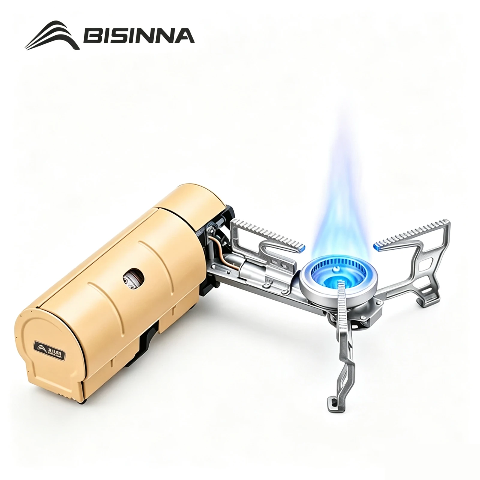 BISINNA Tragbarer Campingkocher 2600W Klappbarer Gasbrenner für Wandern, Reisen, Backpacking und Outdoor-Kochen
